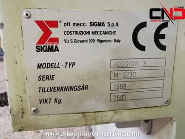 فرز سی ان سی چهار محور SIGMA MISSION 3 ساخت ایتالیا